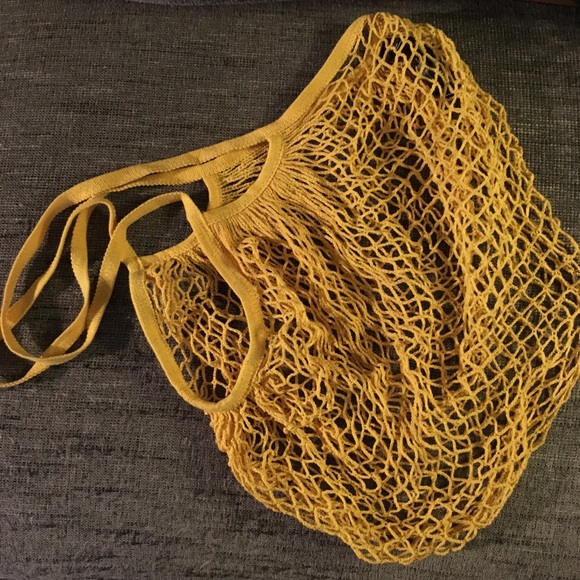 Urban Outfitters Handbags - Urban outfitters UO mustard yellow mesh market bag